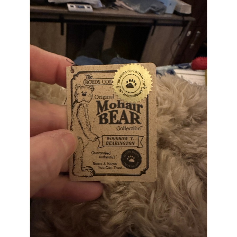 Boyds Bear Mohair Collection Certificate 17115 Collectible Teddy - Picture 6 of 7